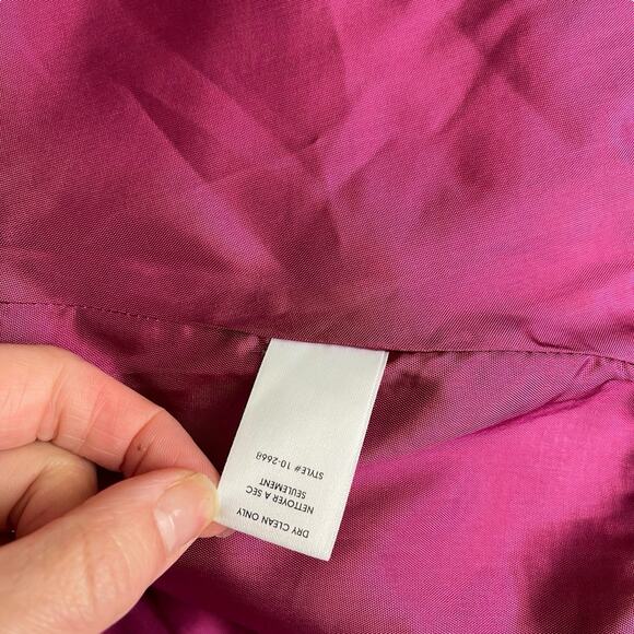 Nanette Lepore Womens 8 Tweed Blazer Jacket Career Purple Tan White Fringe Edge - Picture 4 of 12